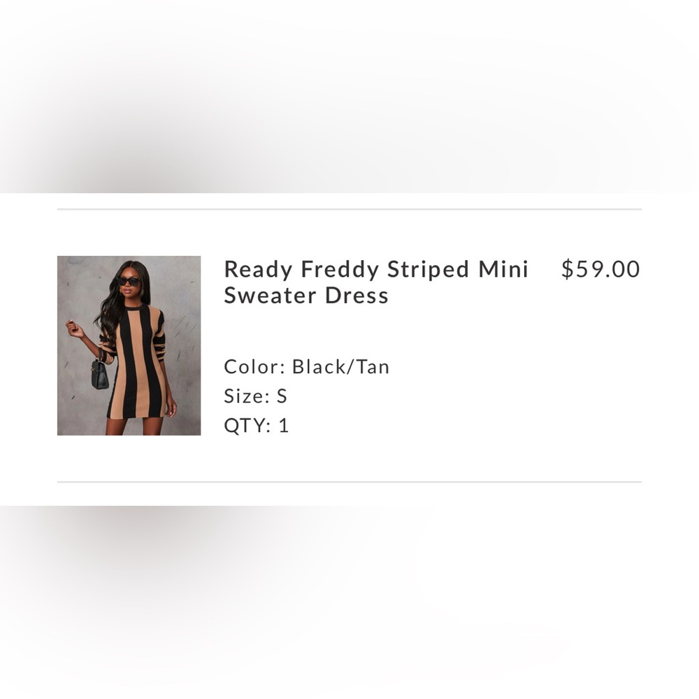 VICI striped mini sweater dress